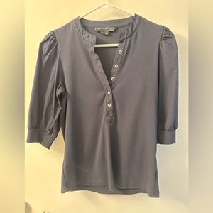 Veronica Beard Puff-Sleeve Top